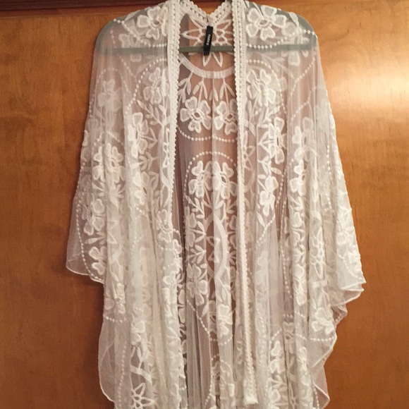 torrid Tops - Torrid Embroided Lace Wrap